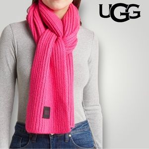 Ugg Chunky Knit Hot Pink Scarf Oversized